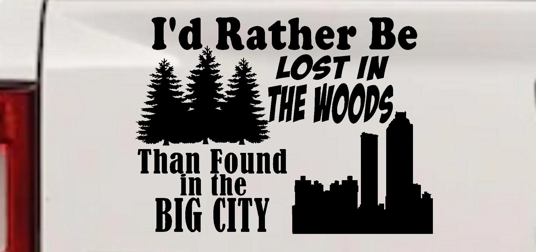 Lost in Woods Decal Car Truck Sticker Nature Lover Hiking Hunting