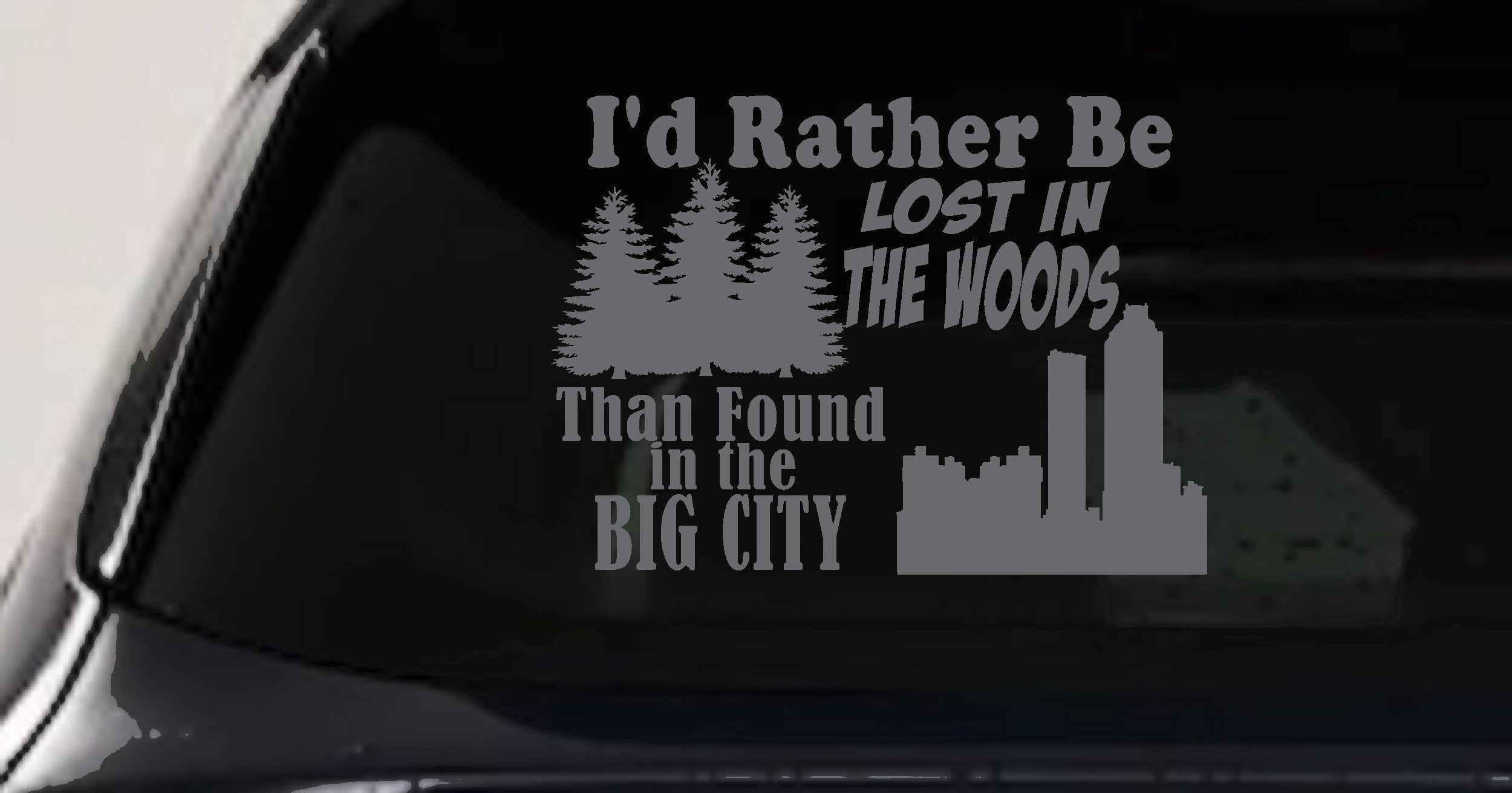 Lost in Woods Decal Car Truck Sticker Nature Lover Hiking Hunting